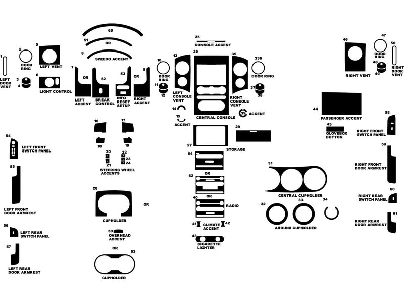 ford f-150 2004-2008 Dash Kit Diagram