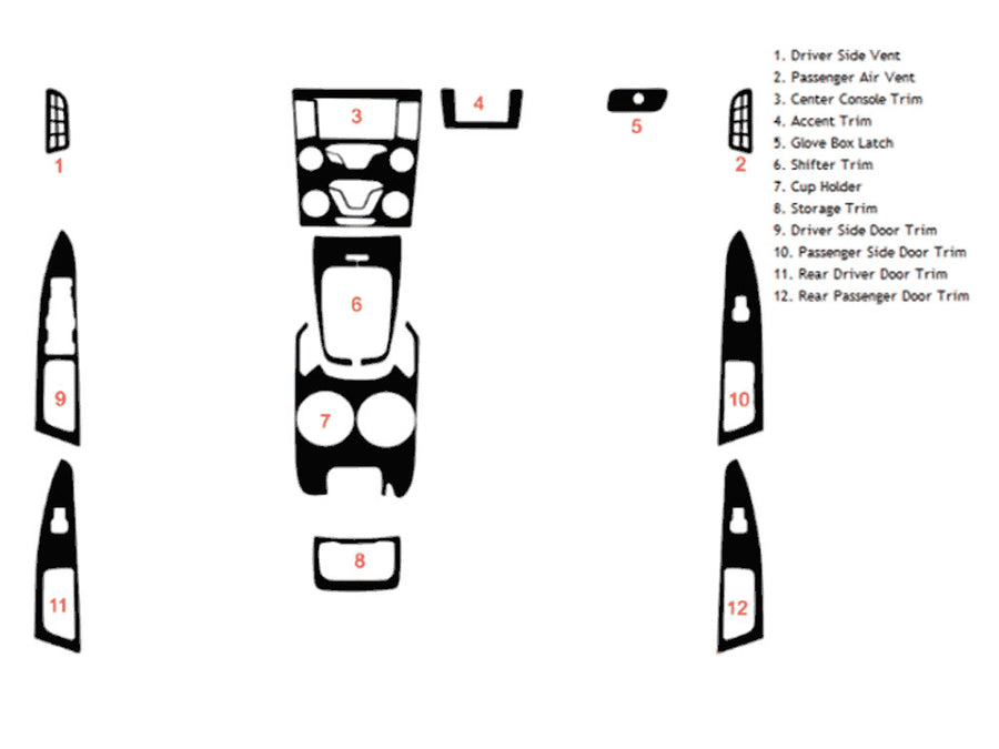 ford fusion 2013-2016 Dash Kit Diagram