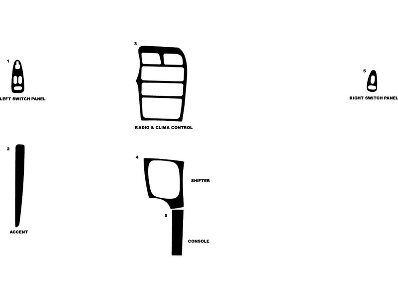 ford probe 1993-1997 Dash Kit Diagram