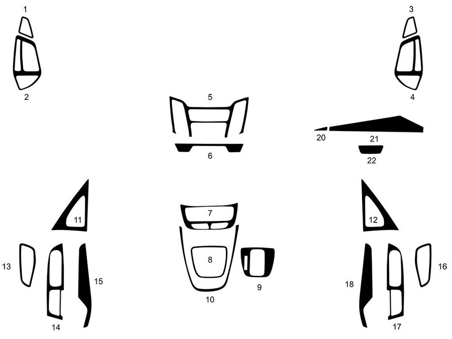 ford transit connect 2019-2023 Dash Kit Diagram