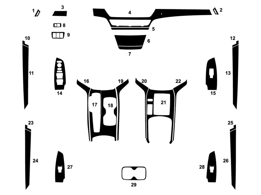 honda accord 2018-2025 Dash Kit Diagram