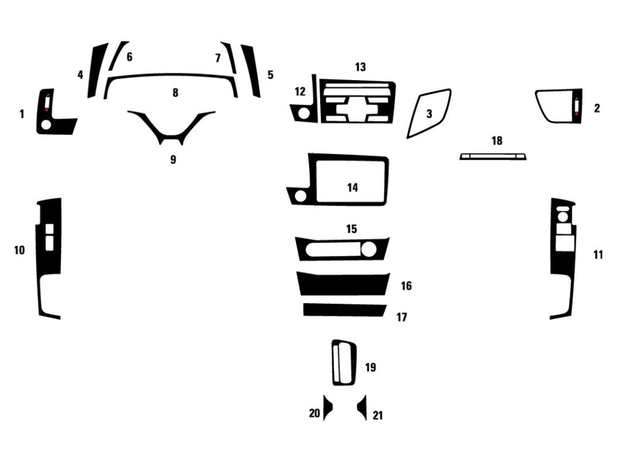honda civic 2012-2012 (coupe) Dash Kit Diagram