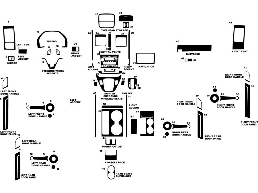 honda cr-v 2007-2009 Dash Kit Diagram