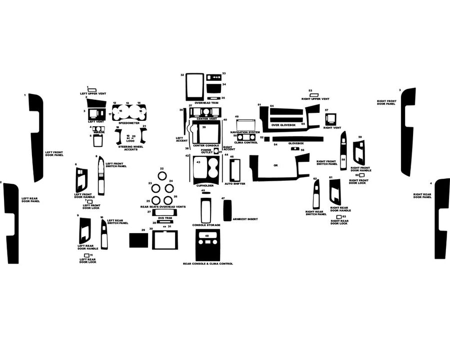 hummer h2 2008-2008 Dash Kit Diagram