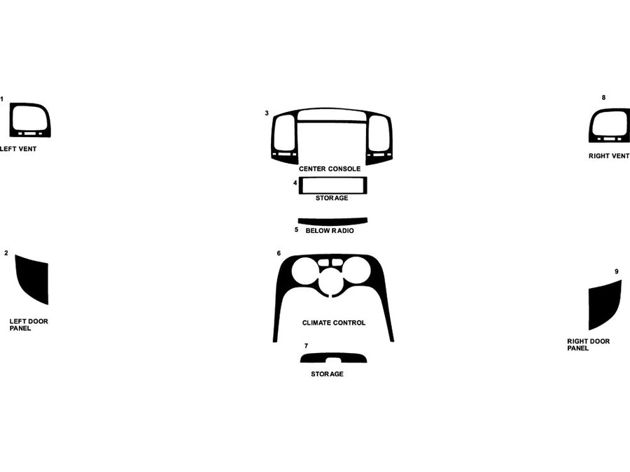 hyundai accent 2006-2011 Dash Kit Diagram