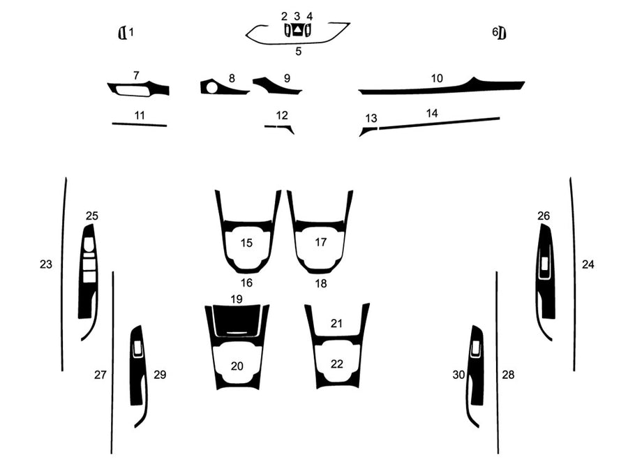 hyundai elantra 2018-2020 (gt) Dash Kit Diagram