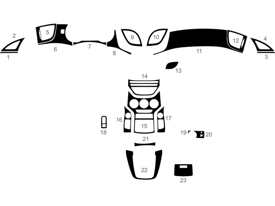 hyundai genesis 2013-2016 (coupe) Dash Kit Diagram