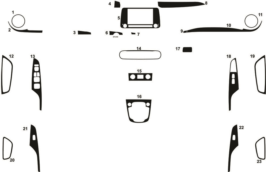 hyundai kona 2022-2022 Dash Kit Diagram