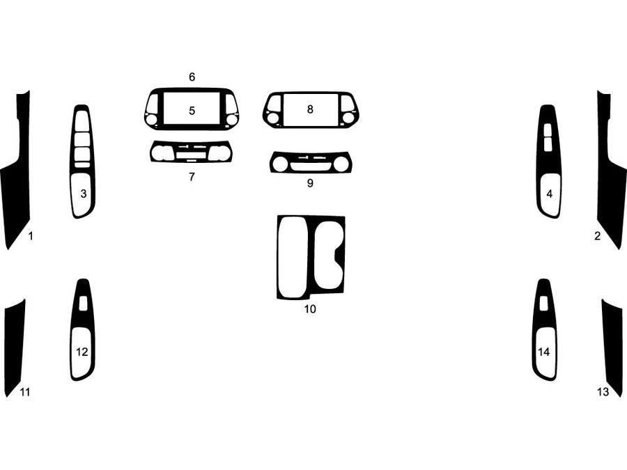 hyundai santa fe 2019-2020 Dash Kit Diagram
