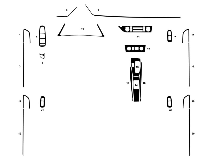 hyundai sonata 2020-2023 Dash Kit Diagram