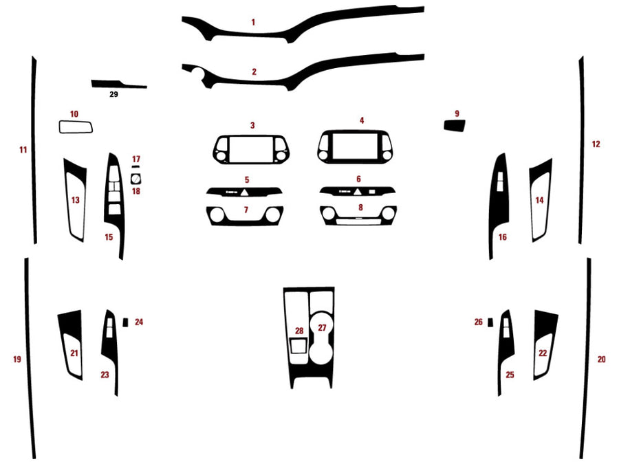 hyundai tucson 2019-2021 Dash Kit Diagram