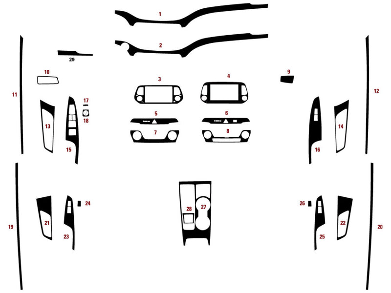 hyundai tucson 2019-2021 Dash Kit Diagram