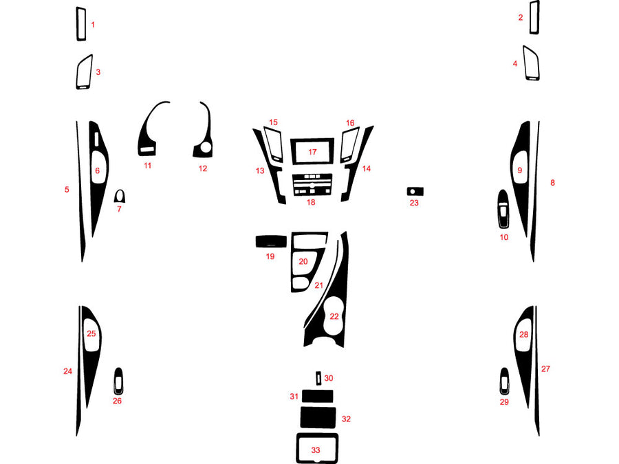 infiniti q50 2014-2024 Dash Kit Diagram