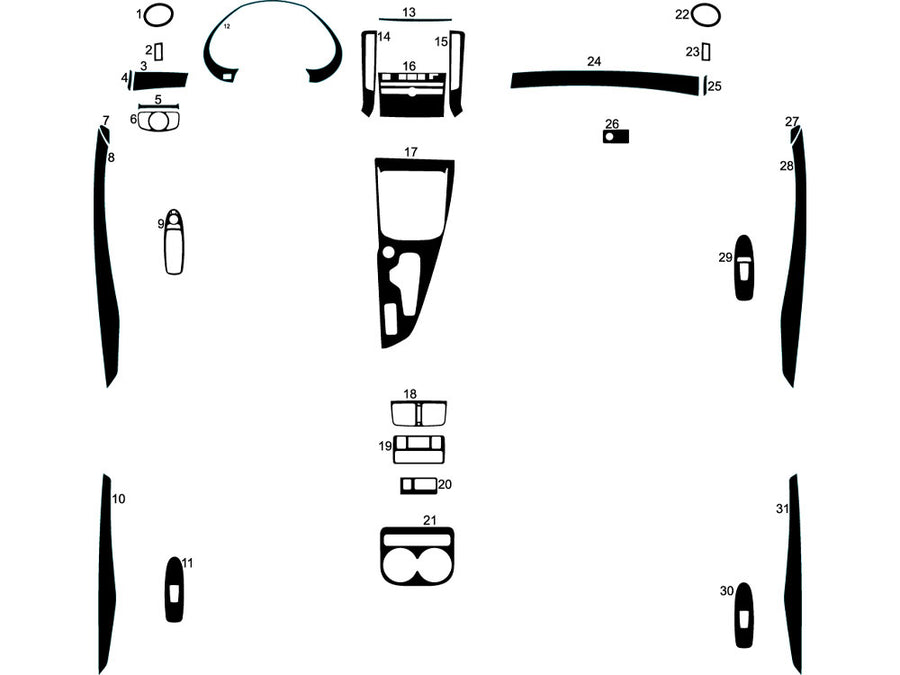 infiniti qx50 2019-2025 Dash Kit Diagram