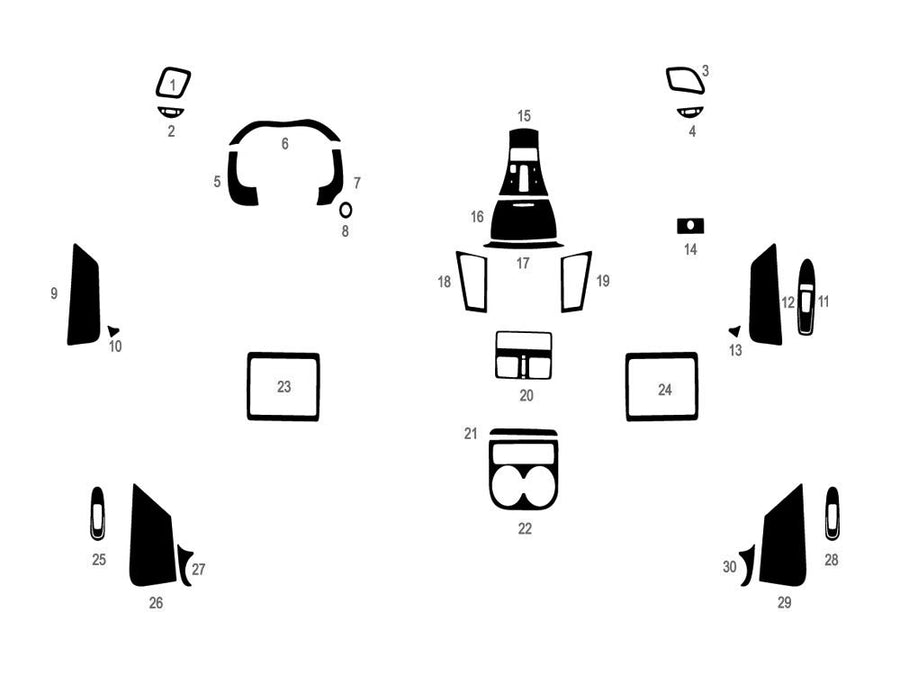 infiniti qx60 2014-2020 Dash Kit Diagram