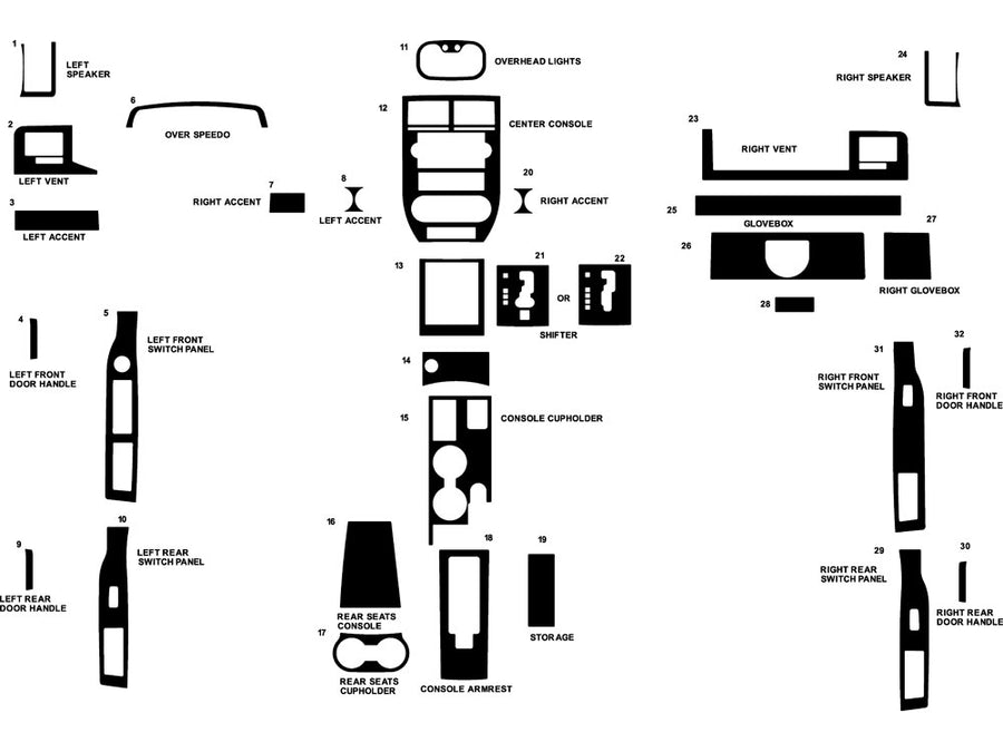jeep patriot 2007-2008 Dash Kit Diagram