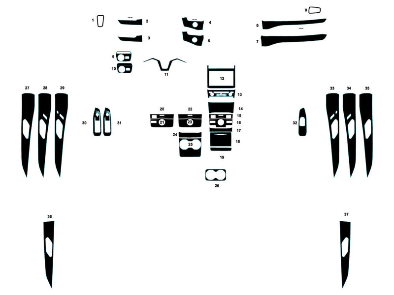 jeep grand cherokee 2022-2025 (5th generation) Dash Kit Diagram
