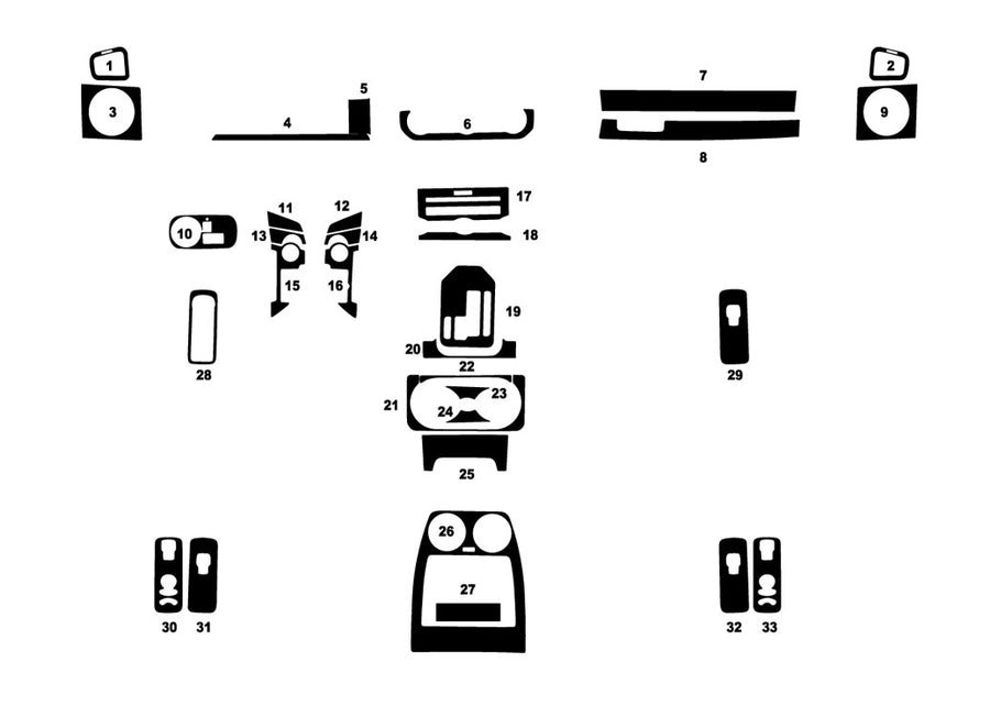 land rover lr4 2010-2016 Dash Kit Diagram