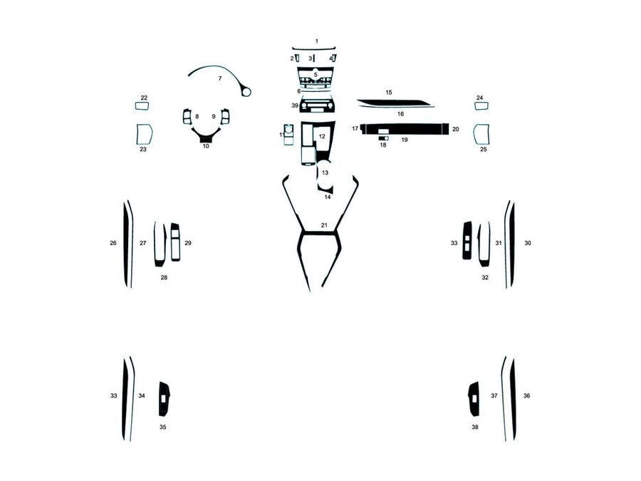 lexus nx 2018-2021 Dash Kit Diagram