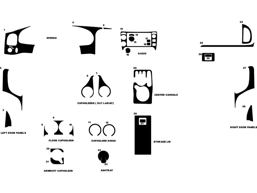 mazda b-series 1995-2006 Dash Kit Diagram
