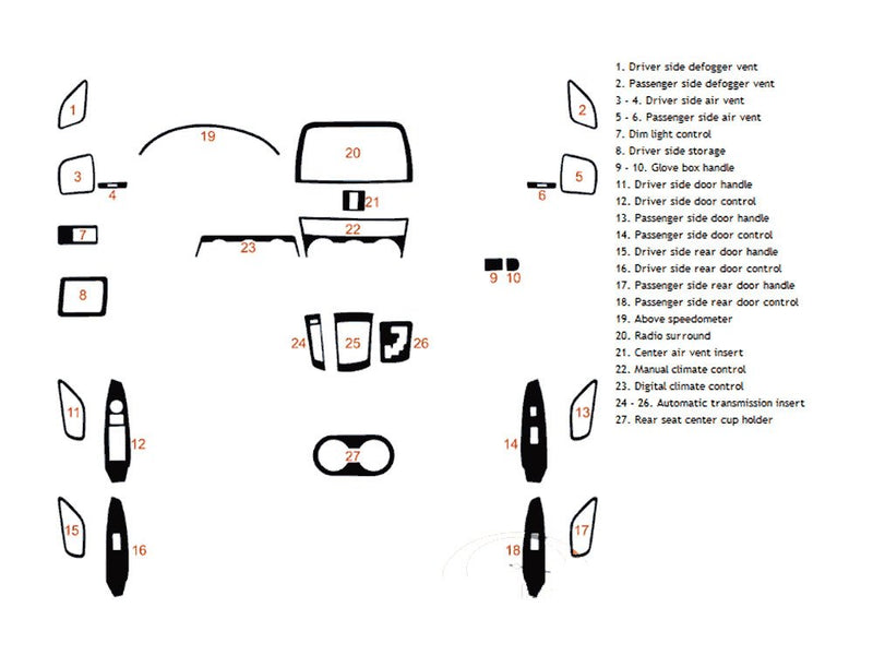 mazda cx-5 2013-2016 Dash Kit Diagram