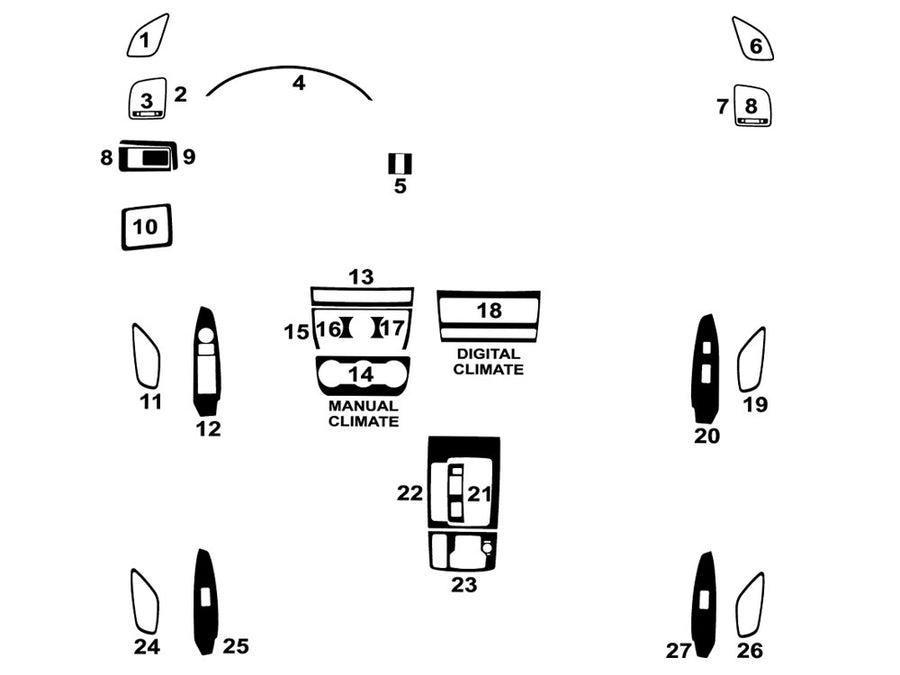 mazda cx-5 2017-2025 Dash Kit Diagram