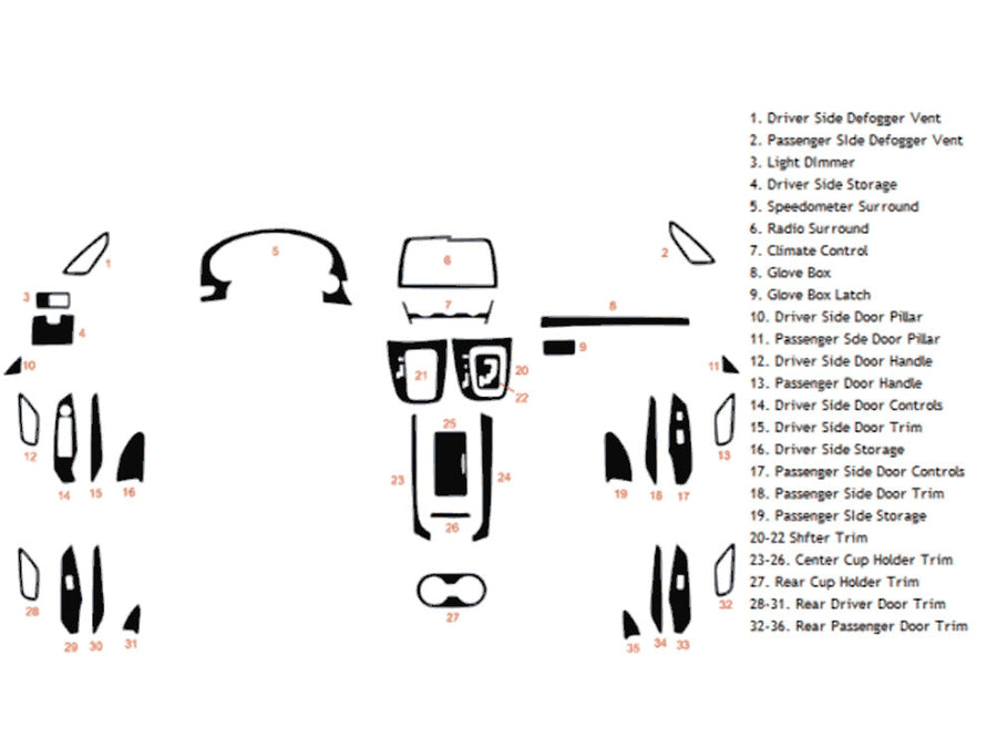 mazda mazda6 2014-2015 Dash Kit Diagram