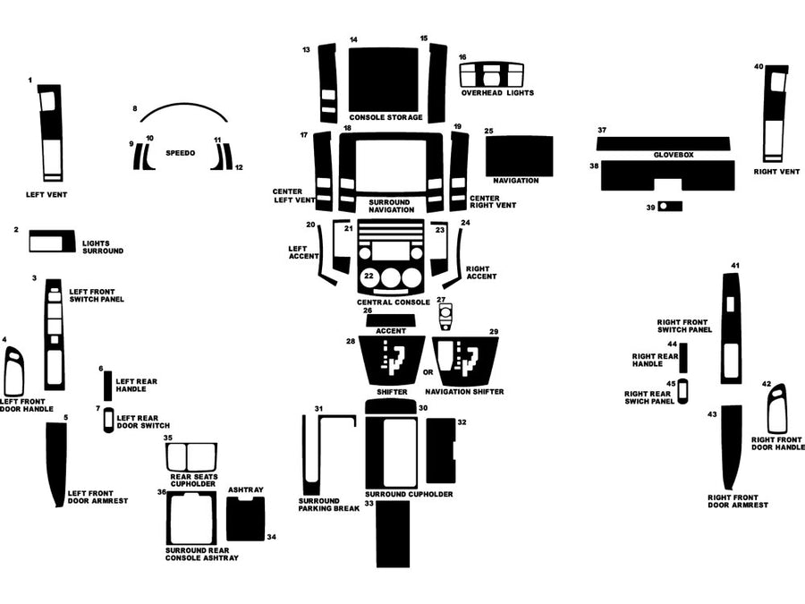 mazda mazda5 2008-2010 Dash Kit Diagram