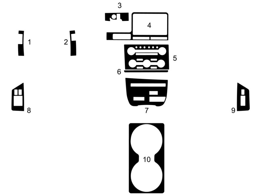 nissan gt-r 2009-2017 Dash Kit Diagram