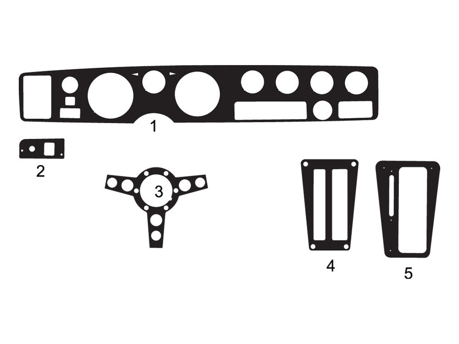 pontiac firebird 1971-1981 Dash Kit Diagram