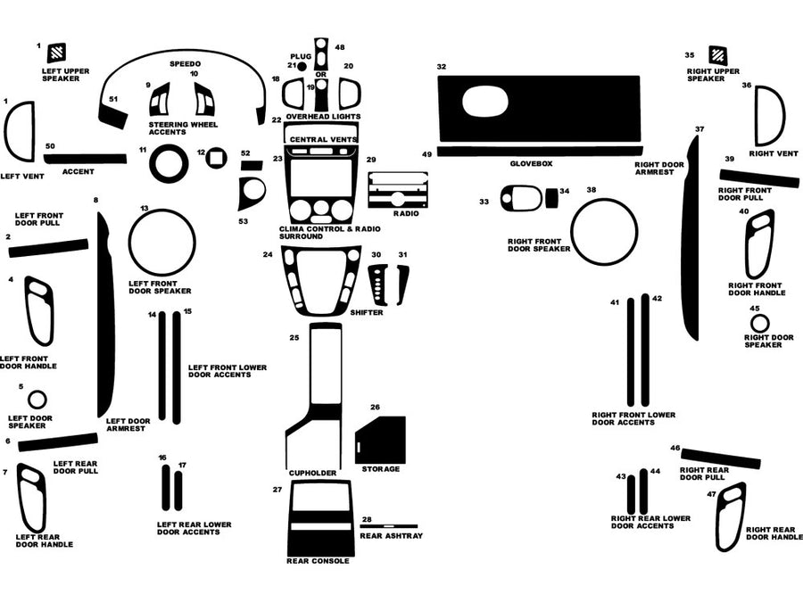 saturn vue 2006-2007 Dash Kit Diagram