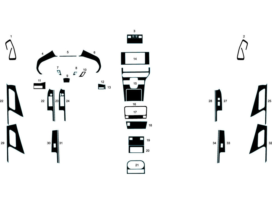 subaru solterra 2023-2024 Dash Kit Diagram