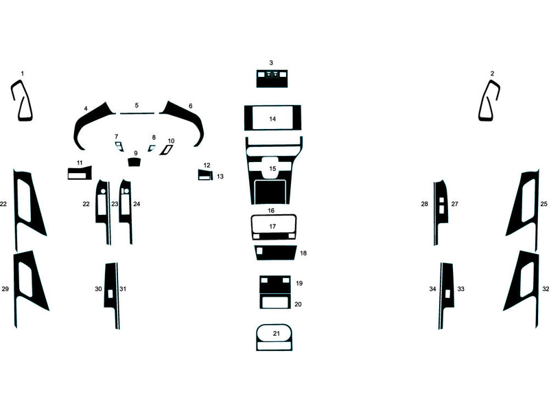 subaru solterra 2023-2024 Dash Kit Diagram