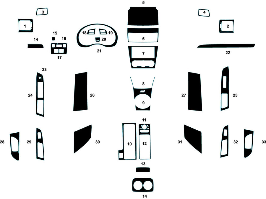 subaru wrx 2015-2015 (sti) Dash Kit Diagram