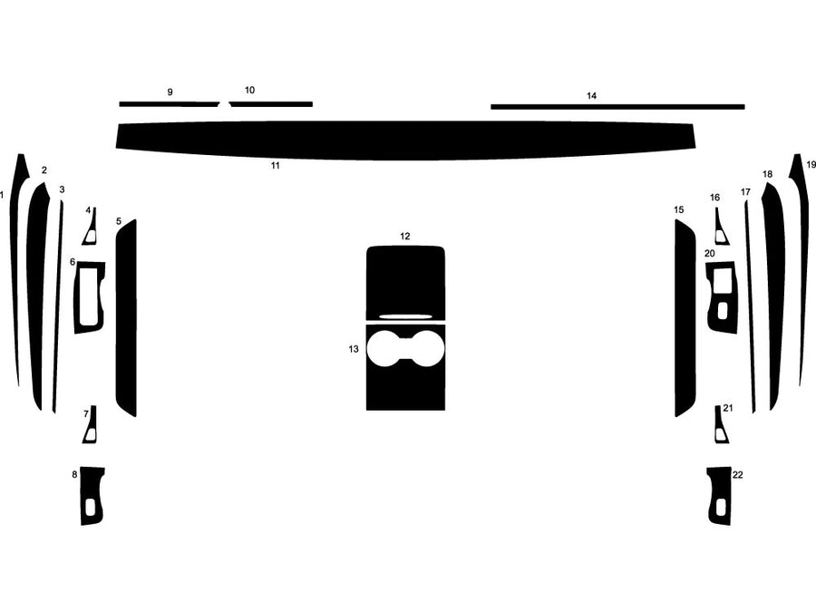 tesla model 3 2021-2023 Dash Kit Diagram