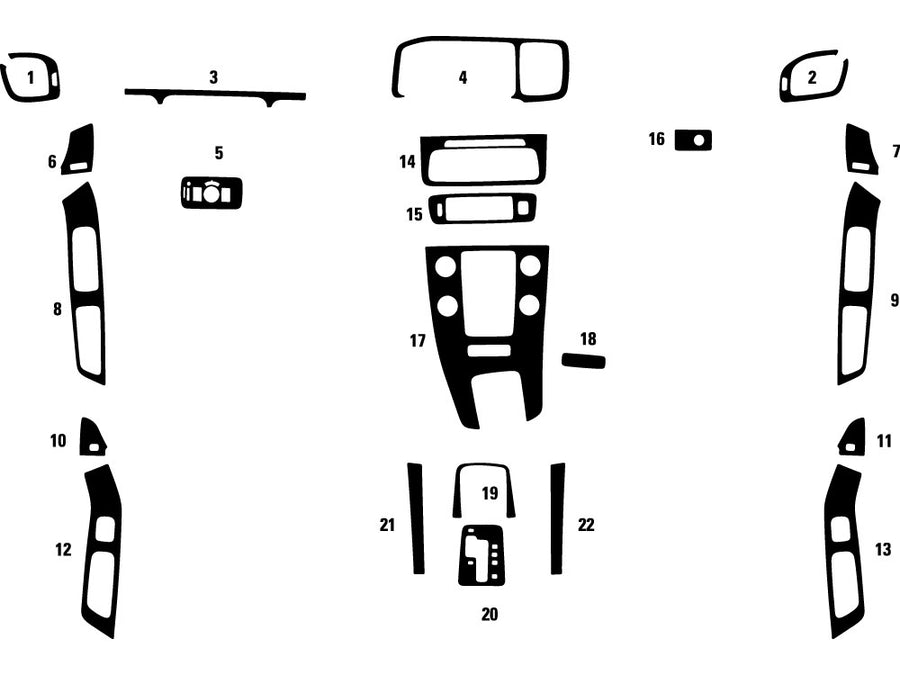 volvo s60 2011-2015 Dash Kit Diagram