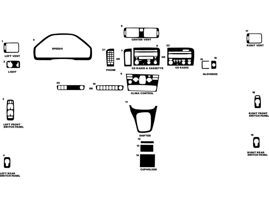 volvo s80 2004-2004 Dash Kit Diagram