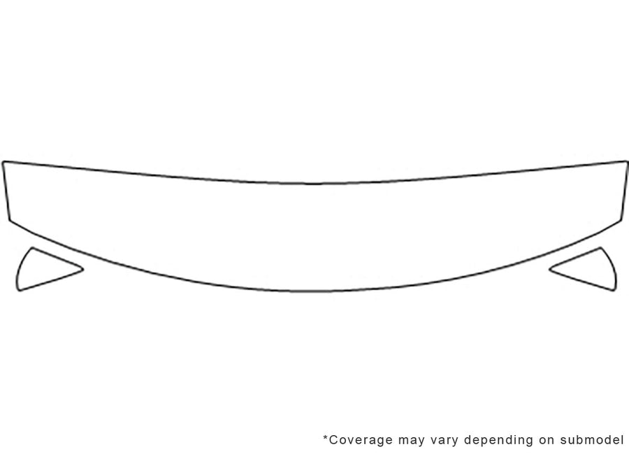 avenger Avery Dennison Clear Bra Hood Precut PPF Diagram