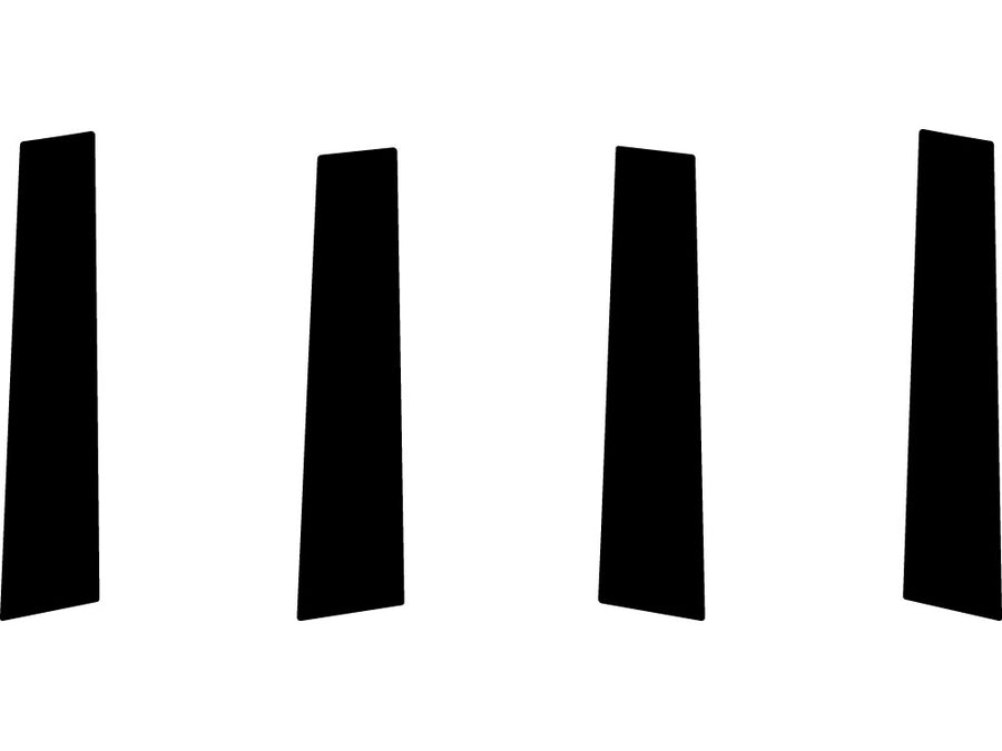 dodge avenger 2008-2014 Matte Black Pillar Trim Diagram