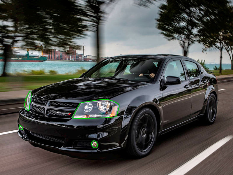 dodge avenger 2008-2014 Headlight Protection Installation Location