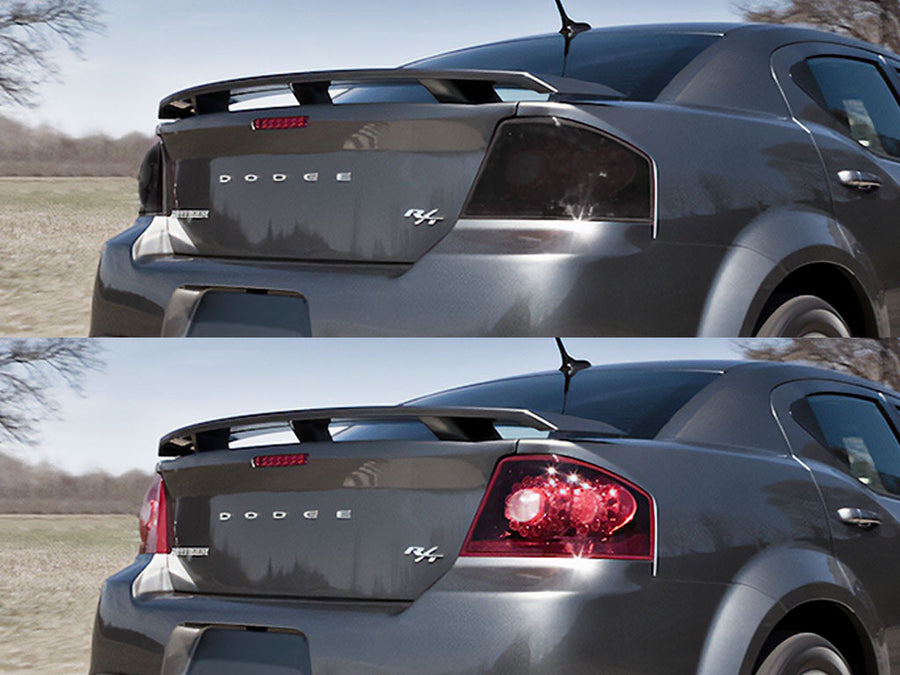 avenger Before and After Smoked Taillights