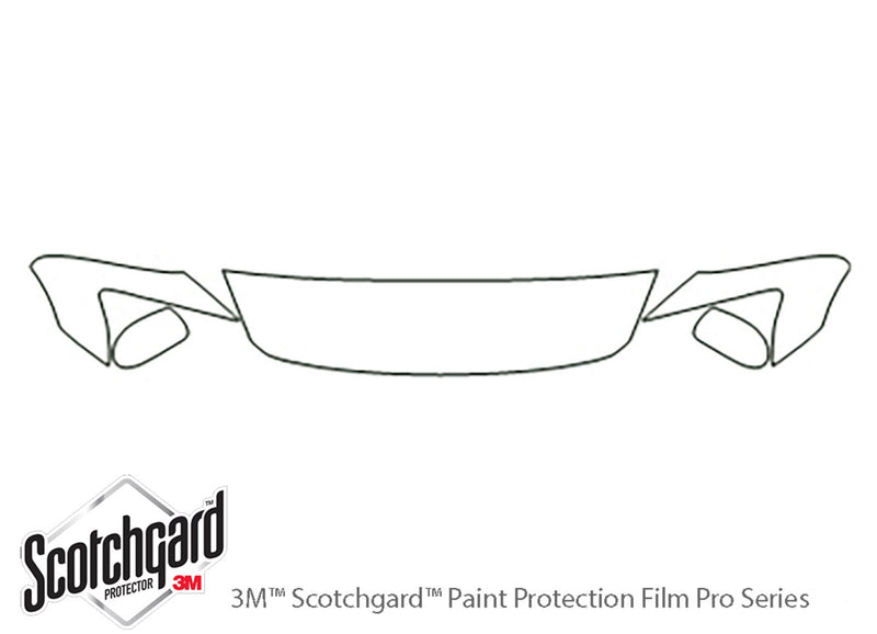 caliber 3M Clear Bra Hood Precut PPF Diagram