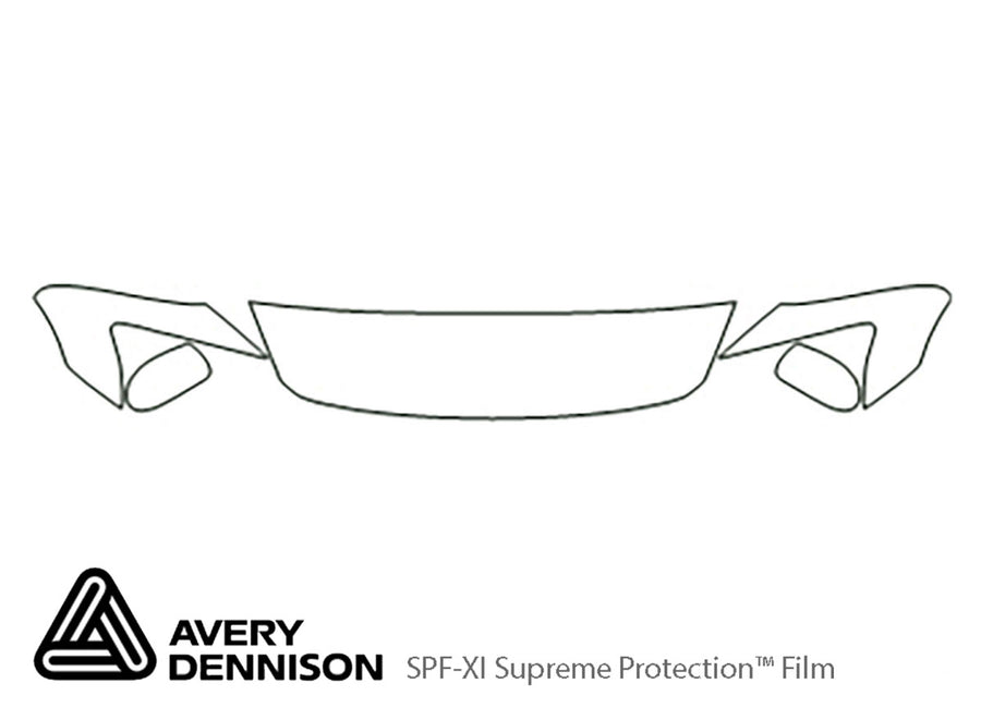 caliber Avery Dennison Clear Bra Hood Precut PPF Diagram