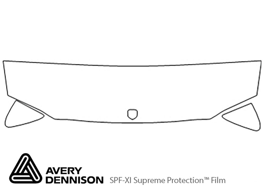caravan Avery Dennison Clear Bra Hood Precut PPF Diagram