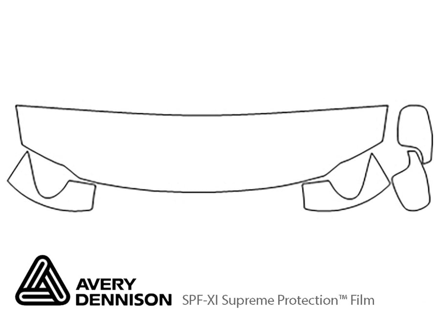 caravan Avery Dennison Clear Bra Hood Precut PPF Diagram