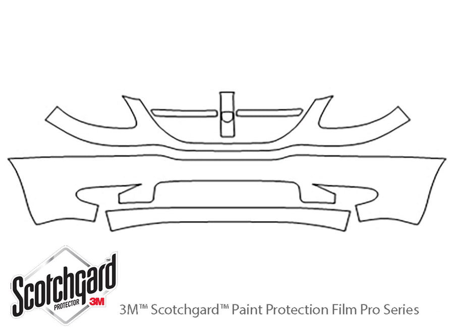 caravan 3M Clear Bra Bumper Precut PPF Diagram