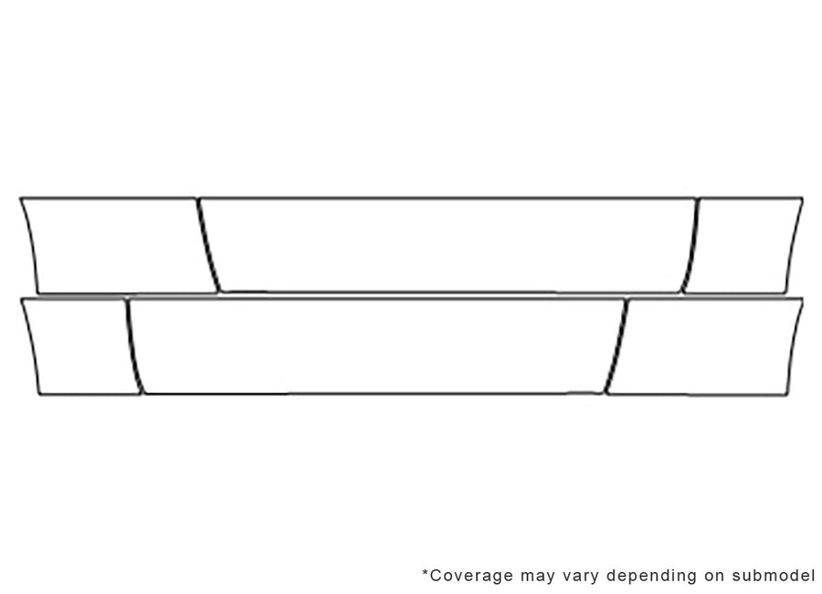 challenger 3M Clear Bra Door Cup Precut PPF Diagram