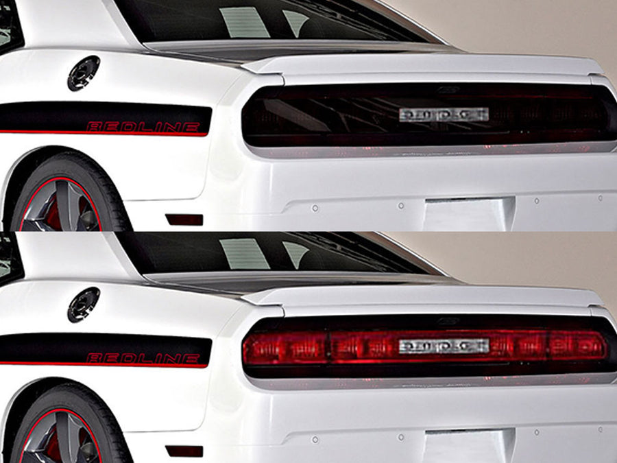 challenger Before and After Smoked Taillights