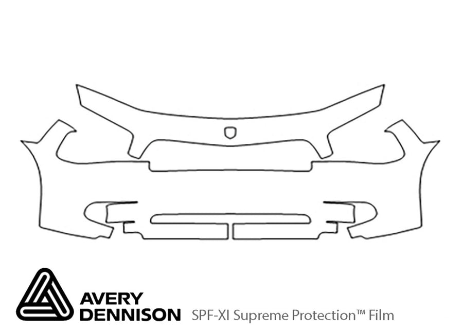 charger Avery Dennison Clear Bra Bumper Precut PPF Diagram