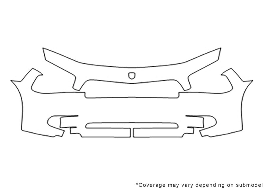 charger Avery Dennison Clear Bra Bumper Precut PPF Diagram